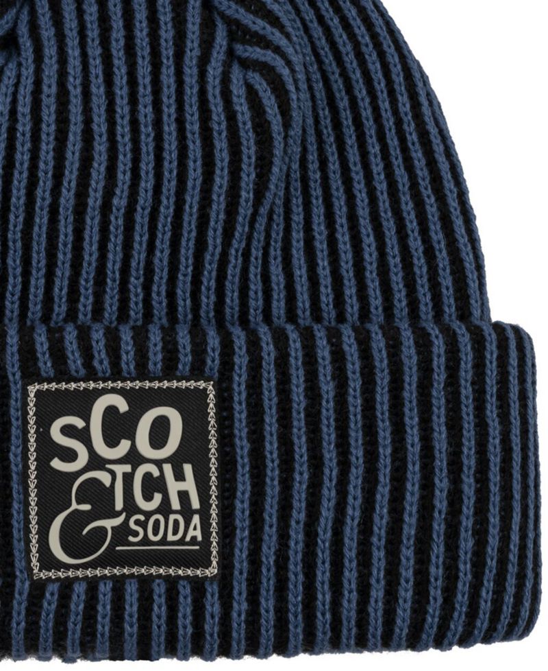 Men's Two-Tone Double Cuff Knit Beanie