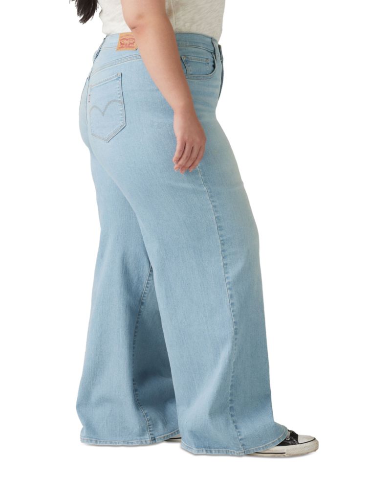 Plus Size Mid Rise 318 Shaping Wide-Leg Jeans
