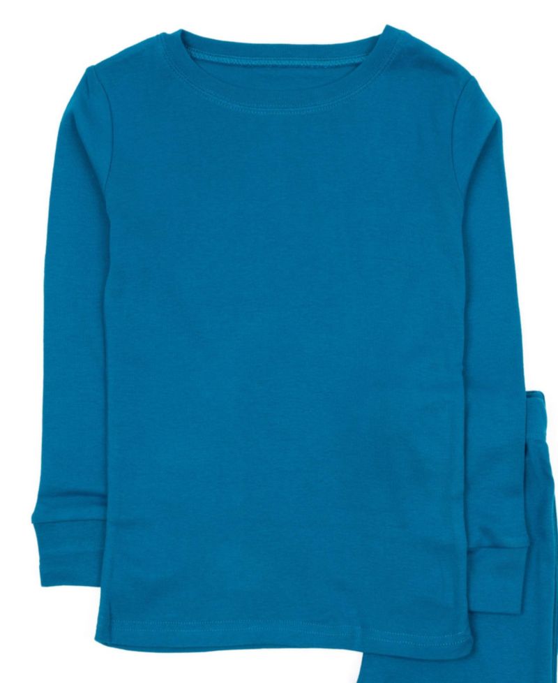 Toddler Matching Family Two Piece Cotton Long Sleeve Solid Color Pajamas 2T-5T