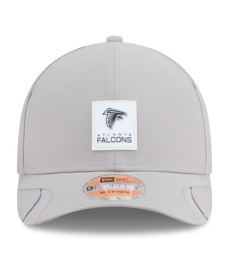 Men's Gray Atlanta Falcons 2025 Sideline M-Crown 9FORTY Adjustable Hat