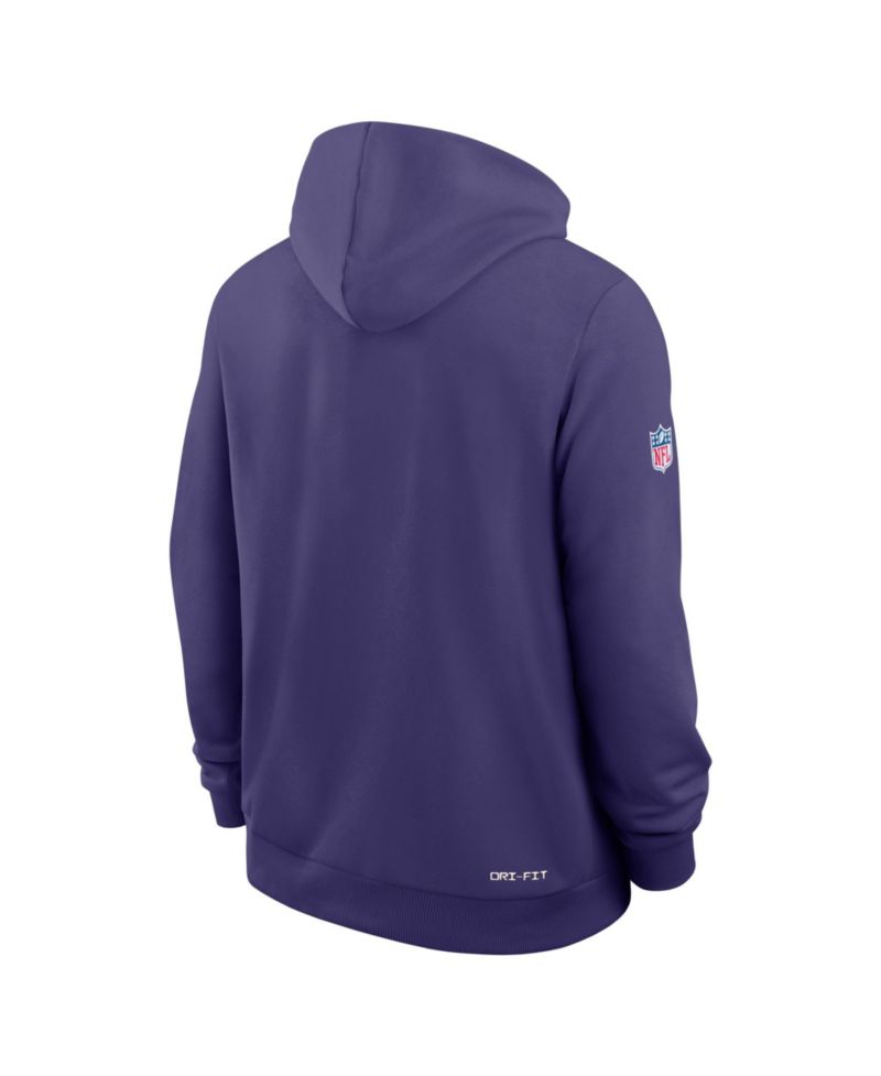 Men's Purple Baltimore Ravens Sideline Standard Issue Top Prospect Dri-FIT Hoodie
