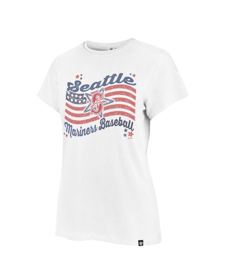 47 Brand Women's White Seattle Mariners Americana Regional Frankie T-Shirt