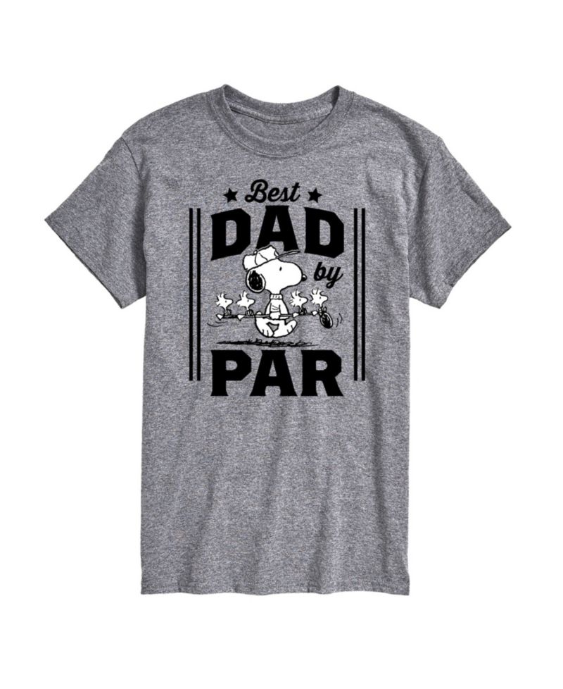 Men's Peanuts Snoopy Father's Day Best Dad by Par Short Sleeve T-Shirt
