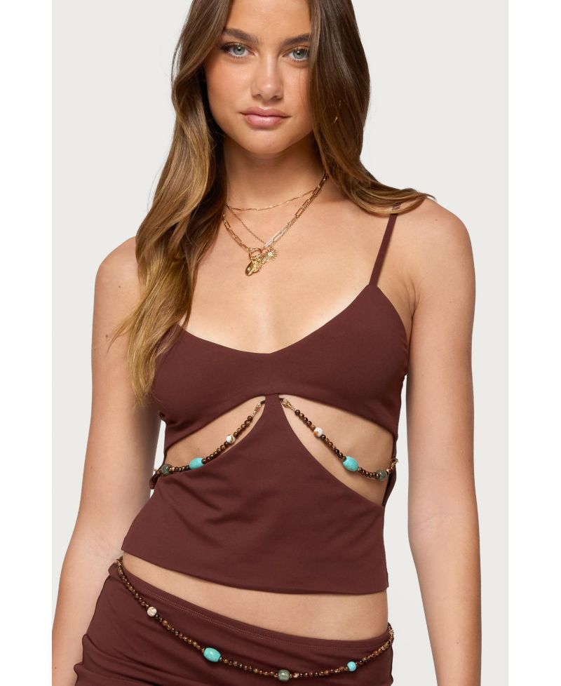 Women's Neri Bead Cut Out Tank Top