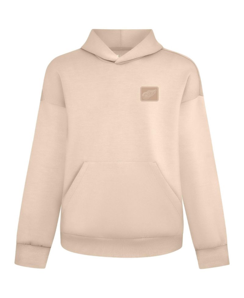 Men's and Women's Khaki Detroit Red Wings Tri-Blend Luxe Signature Hoodie