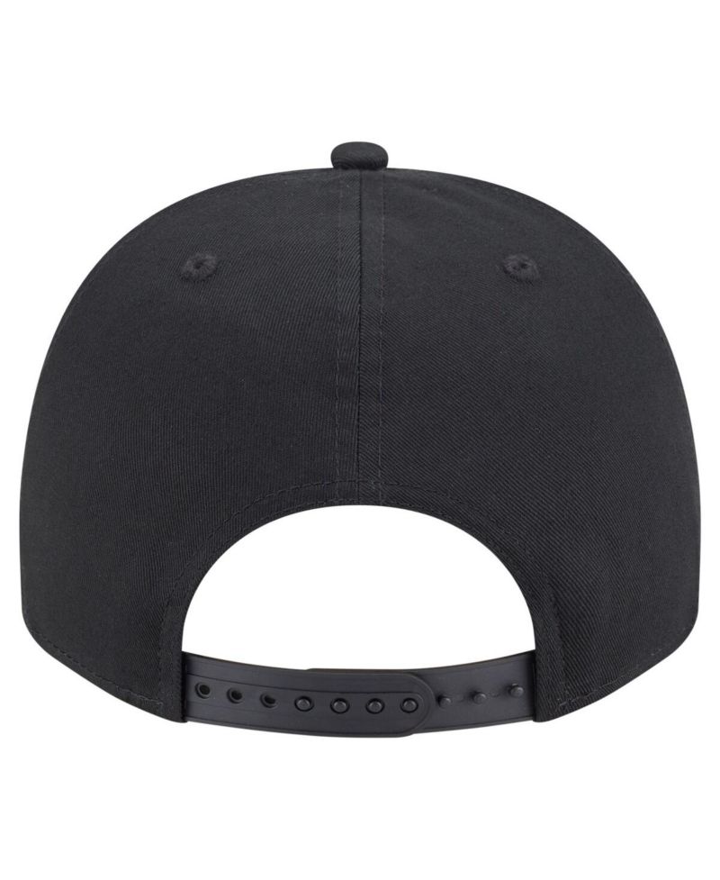 Men's Black Atlanta Braves Chainstitch 9FIFTY A-Frame Snapback Hat