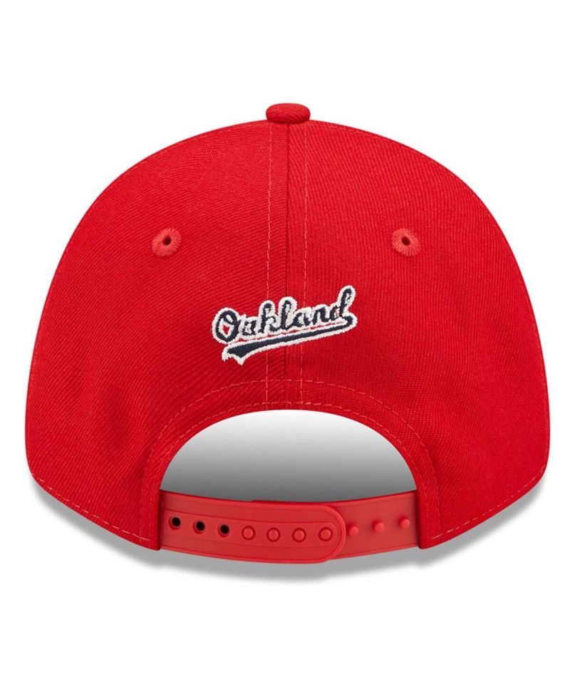 Men's Red Oakland Athletics 2022 4th of July 9FORTY Snapback Adjustable Hat