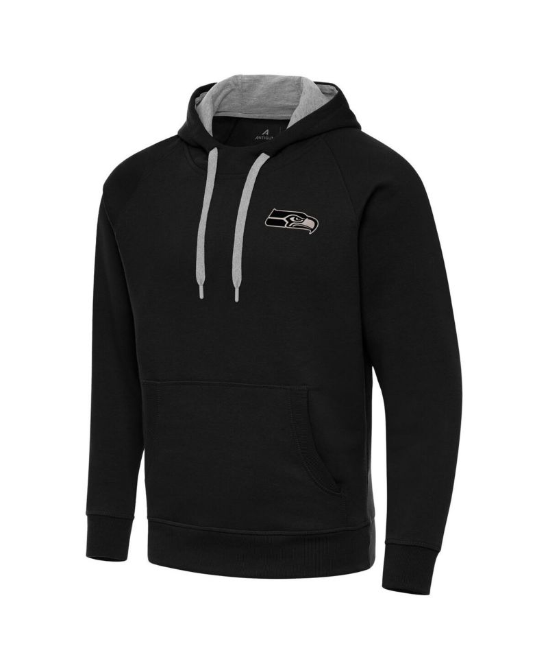 Men's Black Seattle Seahawks Brushed Carbon Victory Pullover Hoodie
