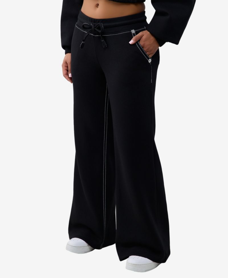 Women's Mid-Rise Wide-Leg Sweatpants