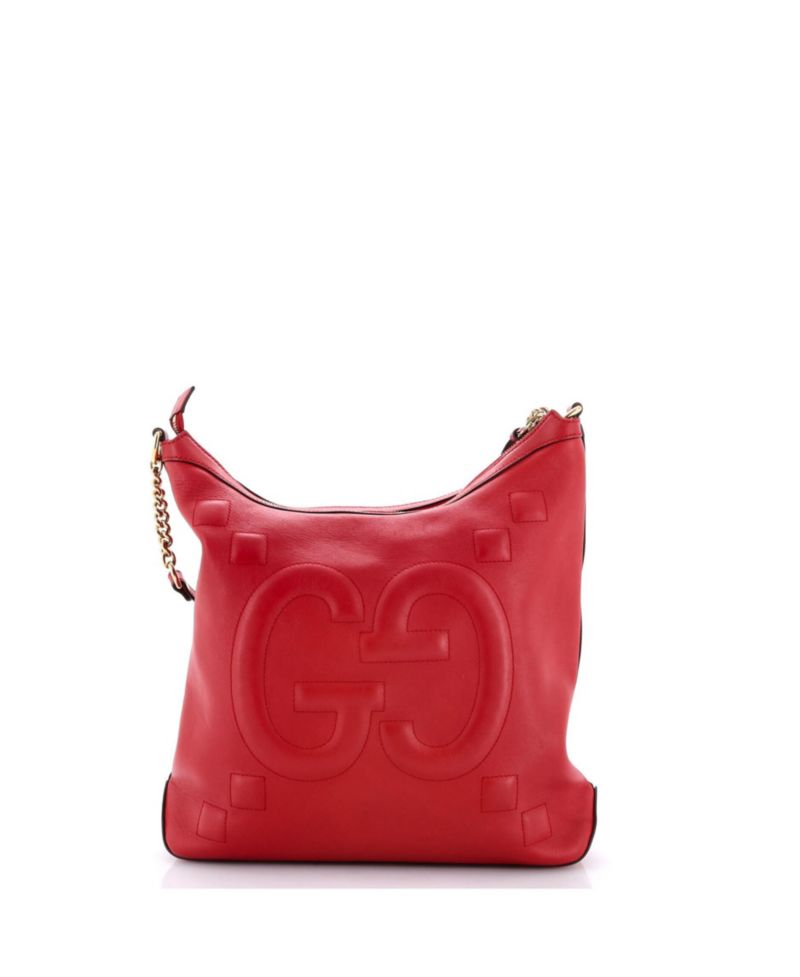 Large Apollo Hobo GG Embossed Calfskin