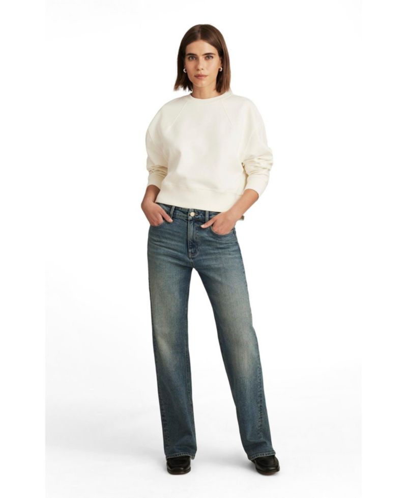 Women's Taylor High Rise Straight Leg In Mid Used Gold Premium