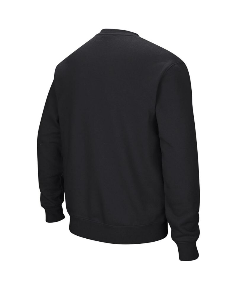 Men's Black Princeton Tigers Arch Logo Tackle Twill Pullover Sweatshirt
