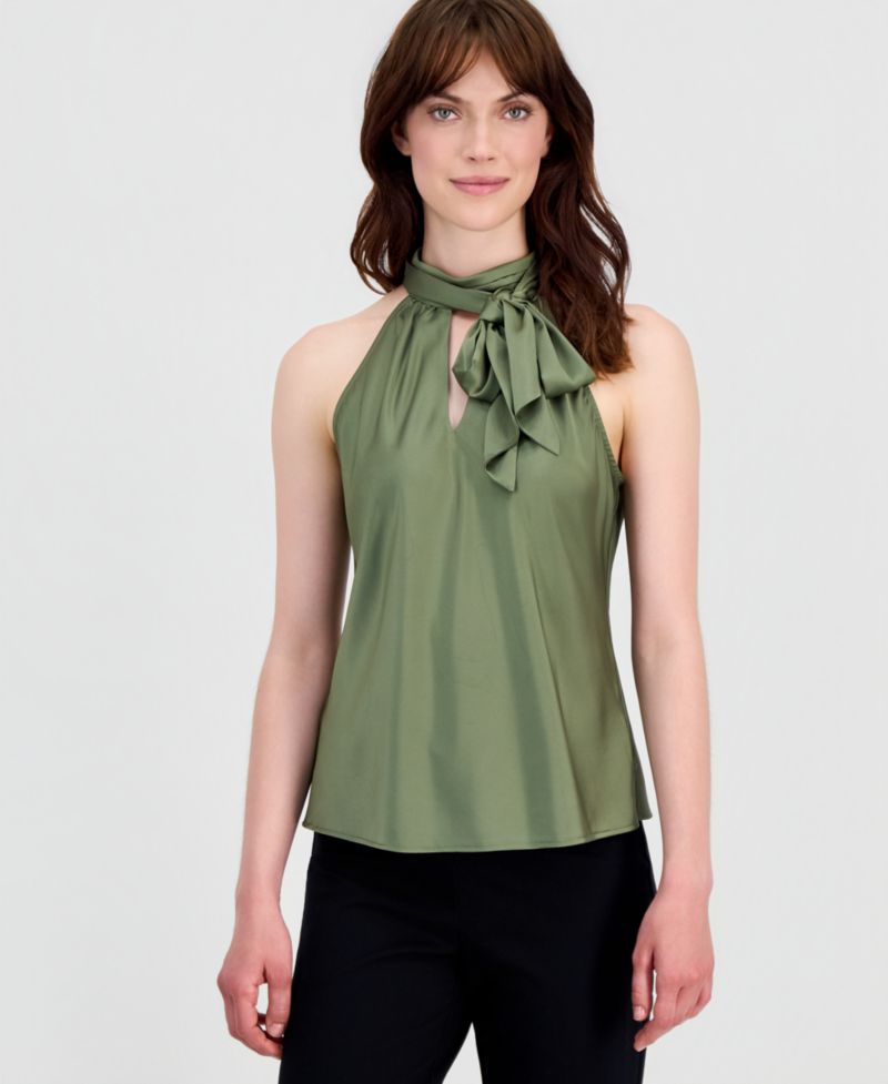 ASL Petite Bow-Neck Top