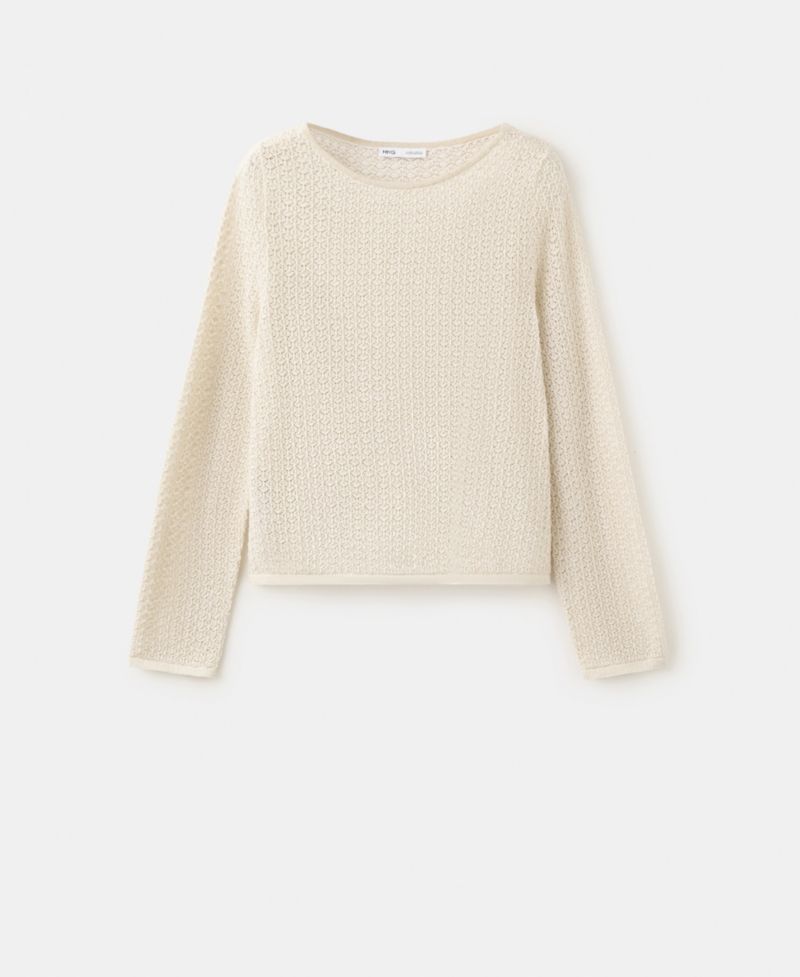 Women's Open-Knit Lurex Sweater