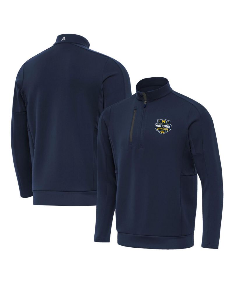 Men's Navy Michigan Wolverines 2026 NCAA Men's Basketball National Champions Generation Quarter-Zip Pullover