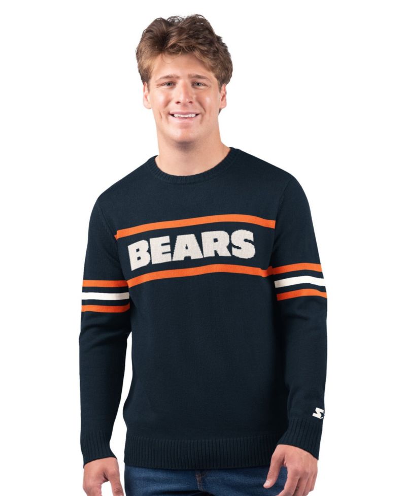 Men's Player Chicago Bears Woven Graphics Striped Sweater