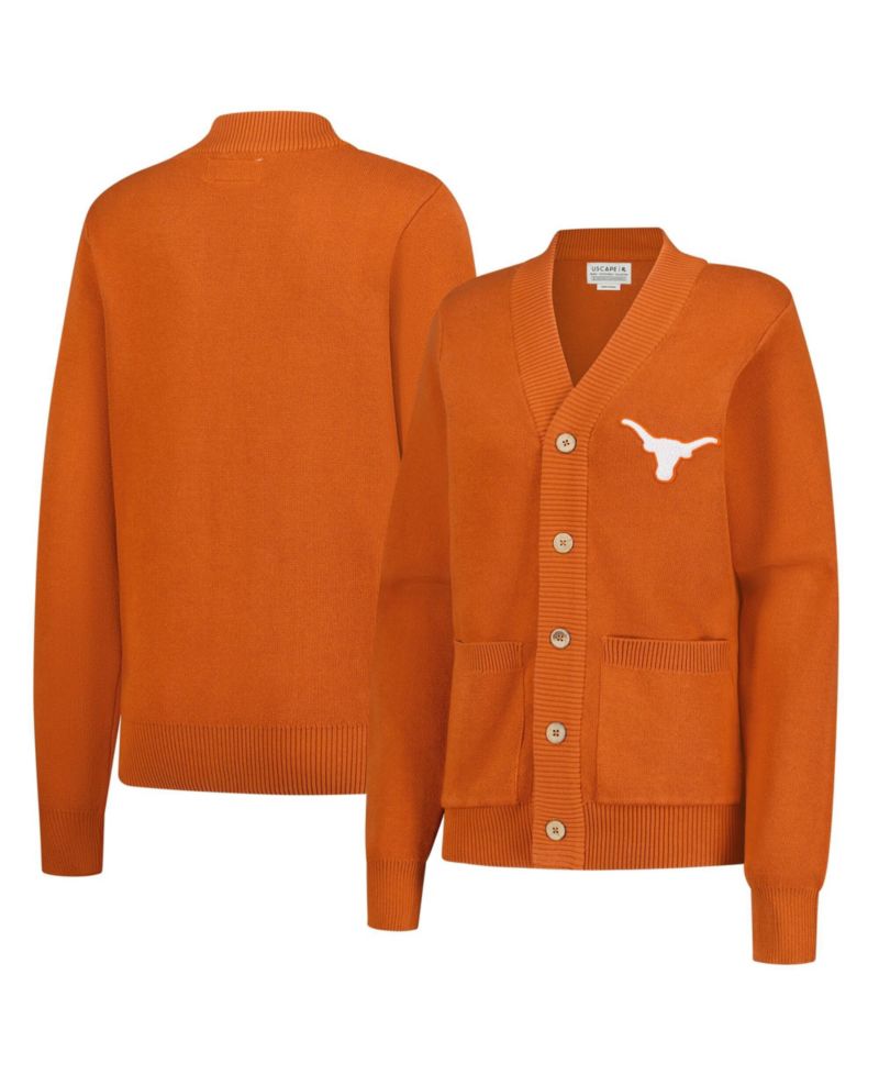 Men's and Women's Texas Orange Texas Longhorns Chenille Patch Cardigan