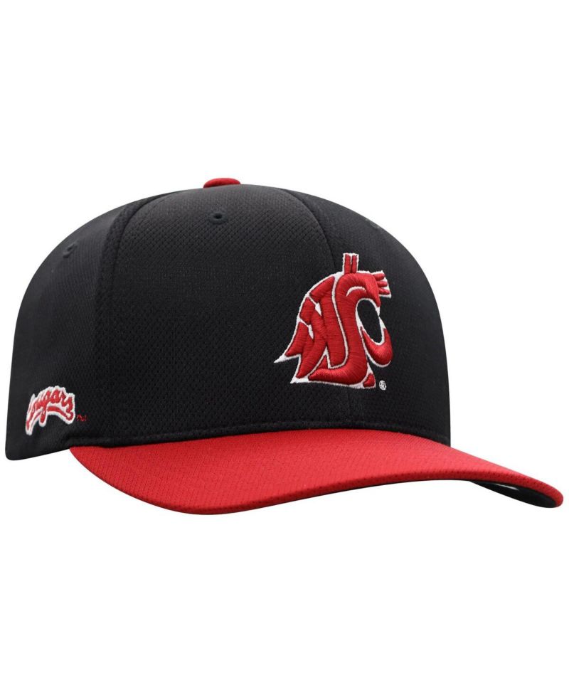 Men's Black Washington State Cougars Reflex Fitted Hat