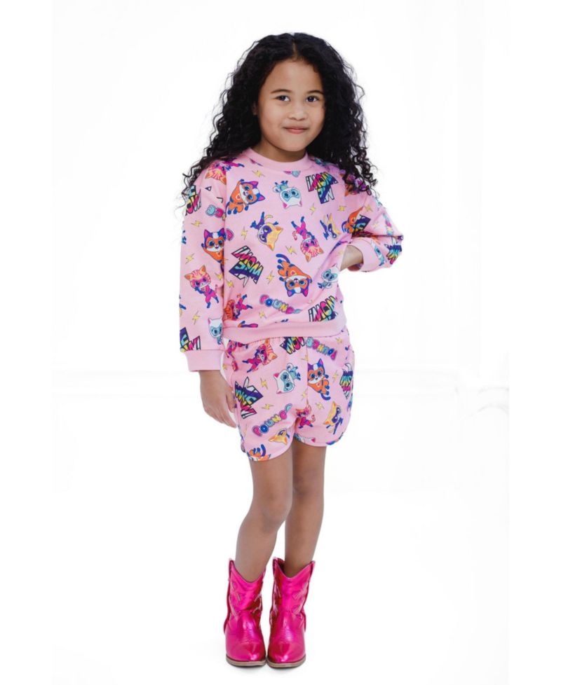 Toddler Girls 2-Piece Sweatshirt and Shorts Set