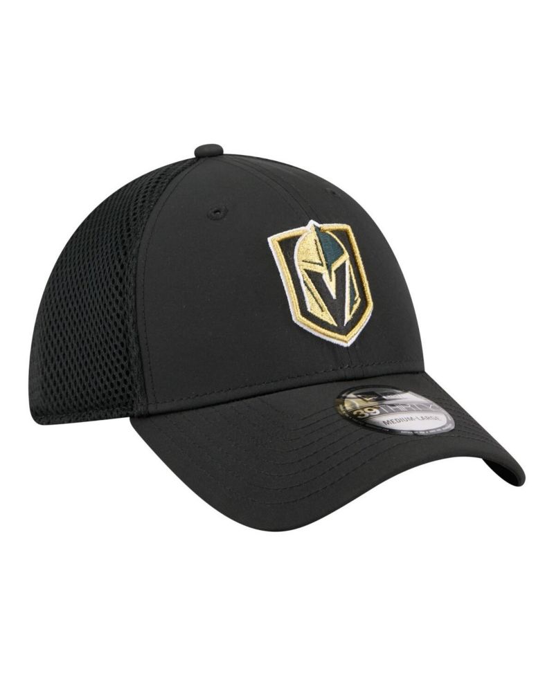 Men's Black Vegas Golden Knights Logo 39THIRTY Flex Hat