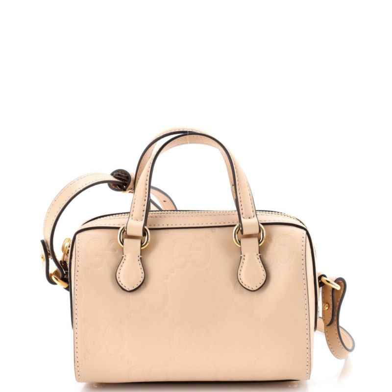 Mini Convertible Top Handle Bag Jumbo GG Embossed Leather