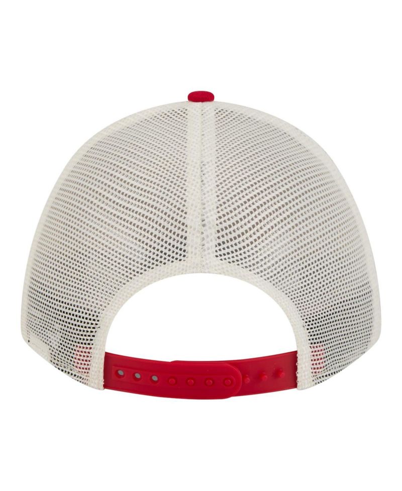 Women's Light Beige/Red St. Louis Cardinals Retro 9FORTY M-Crown A-Frame Trucker Adjustable Hat