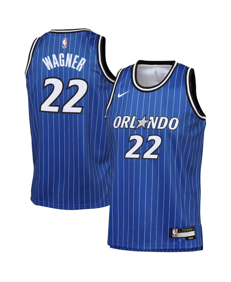 Big Boys and Girls Franz Wagner Blue Orlando Magic Icon Edition Swingman Jersey