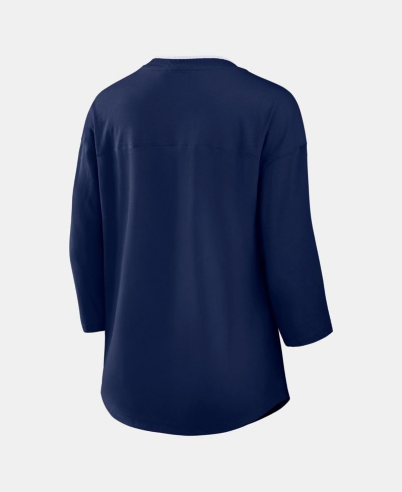 Women's Denver Broncos Team First Deceptive Juke 3/4-Sleeve V-Neck T-Shirt