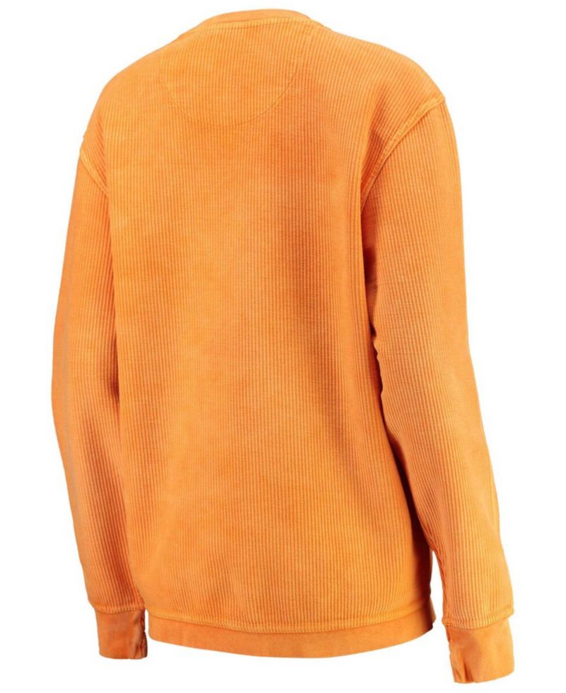 Women's Tennessee Orange Tennessee Volunteers Comfy Cord Vintage-Like Wash Basic Arch Pullover Sweatshirt