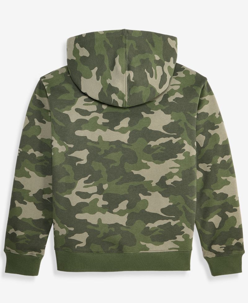 Boys' XS-XL Camo-Print Zip-Up Hoodie