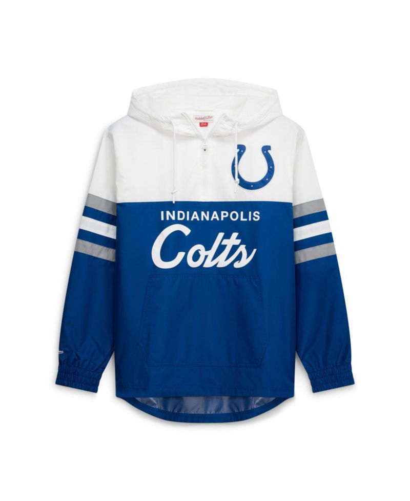 Men's Royal Indianapolis Colts Head Coach Anorak Quarter-Zip Windbreaker Jacket