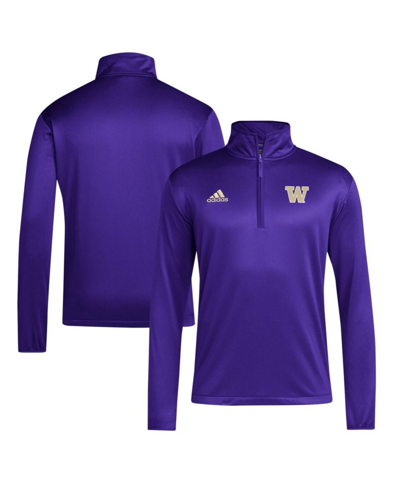 Men's Purple Washington Huskies Coaches Sideline Quarter-Zip Top