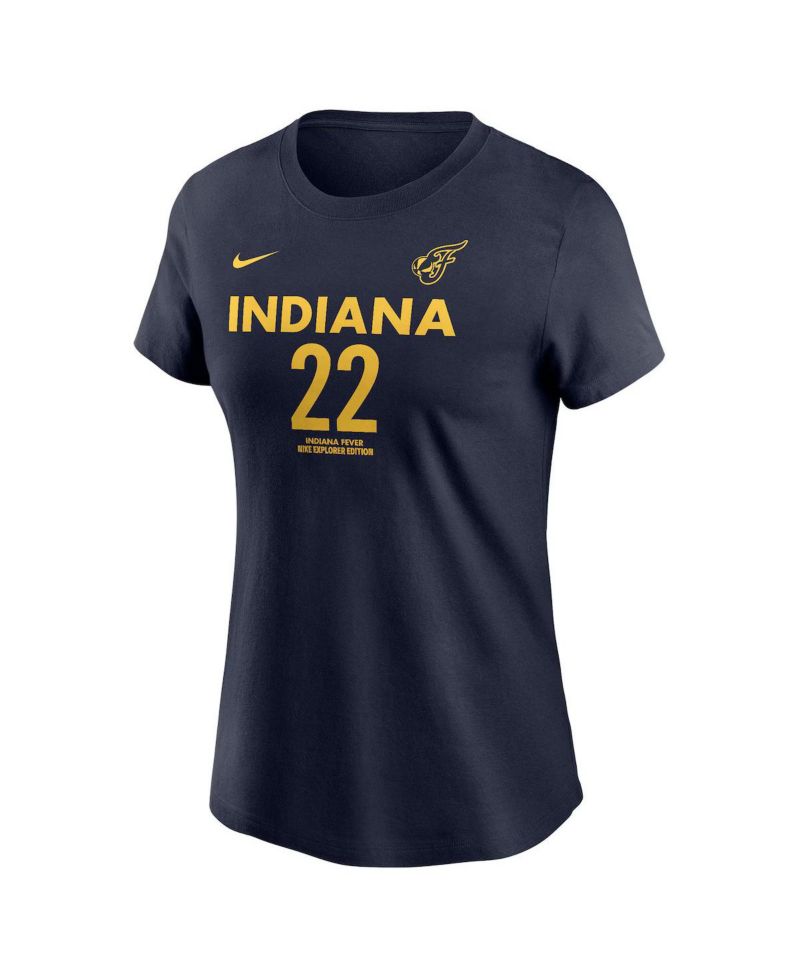 Unisex Caitlin Clark Navy Indiana Fever 2024 WNBA Draft Explorer Edition Player Name & Number T-Shirt