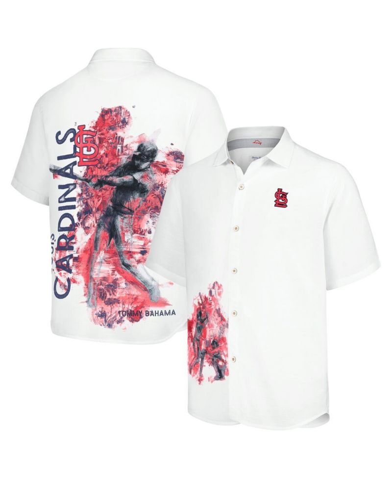 Men's White St. Louis Cardinals Veracruz Ace Islanders Button-Up Shirt
