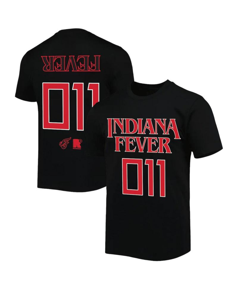 Men's and Women's Black Indiana Fever Stranger Things Premium Relaxed T-Shirt
