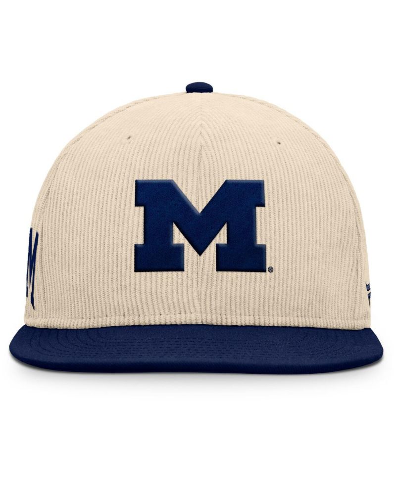 Men's Tan Michigan Wolverines Catcher Snapback Hat