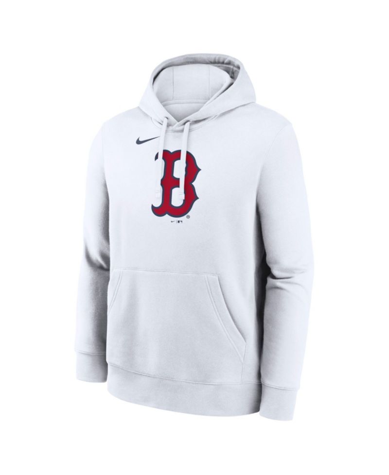 Men's White Boston Red Sox Logo Club Hoodie