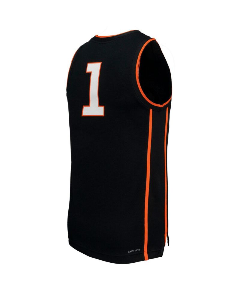 Men's 1 Black Oklahoma State Cowboys Replica Basketball Jersey