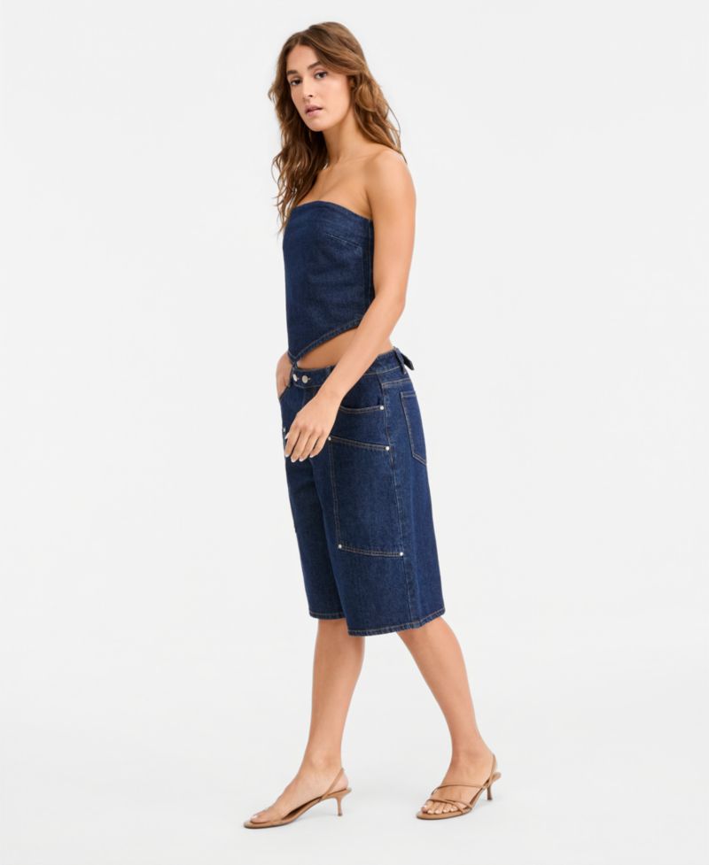 Women's Denim Cargo Shorts