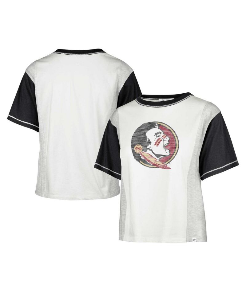 Woman's White Distressed Florida State Seminoles Premier Tilda T-shirt