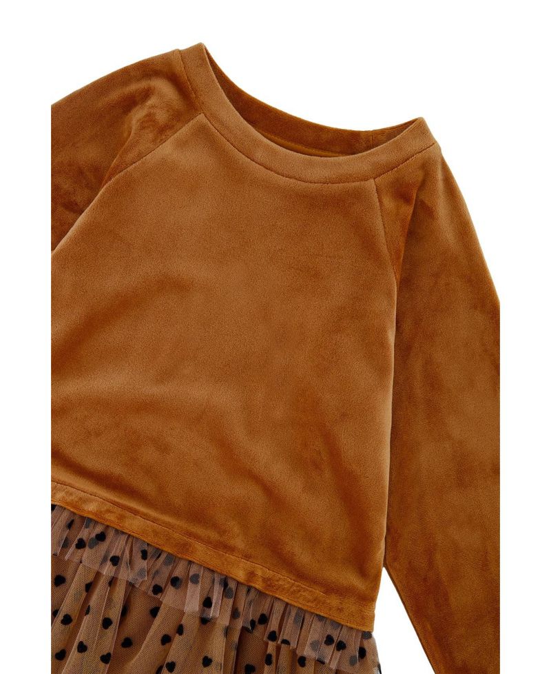 Little and Big Girl 6 - 14 Bi-Material Dress