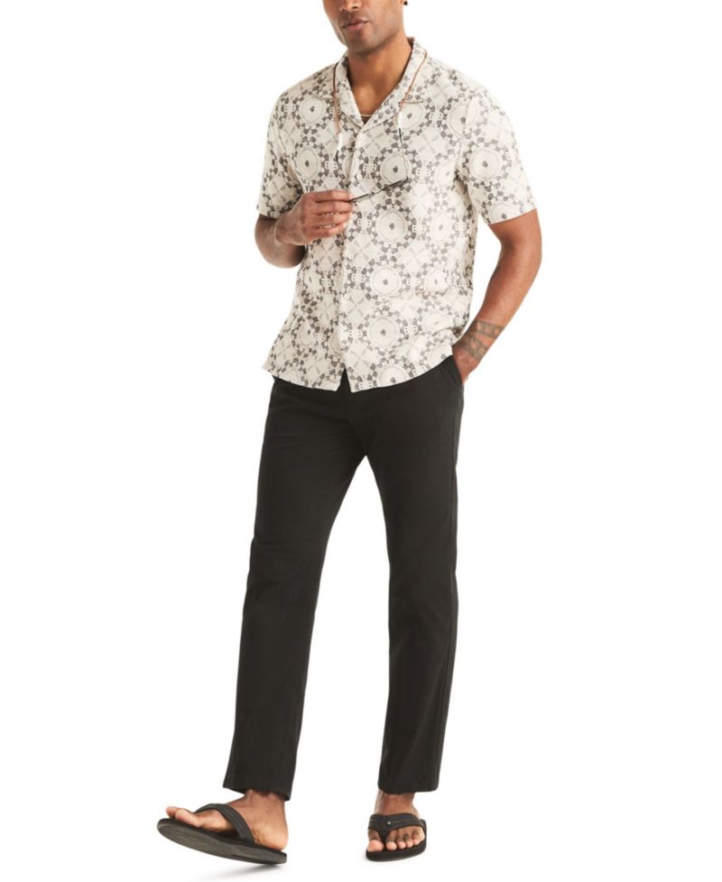 Men's Short-Sleeve Jacquard Knit Shirt