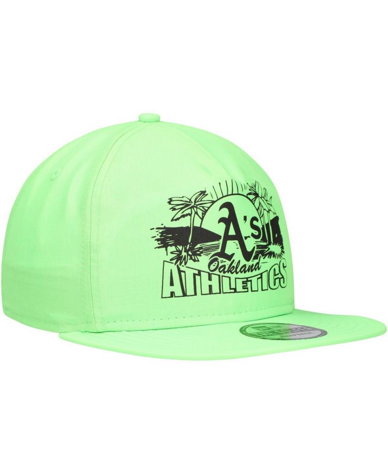 Men's Green Oakland Athletics Neon Golfer Snapback Hat