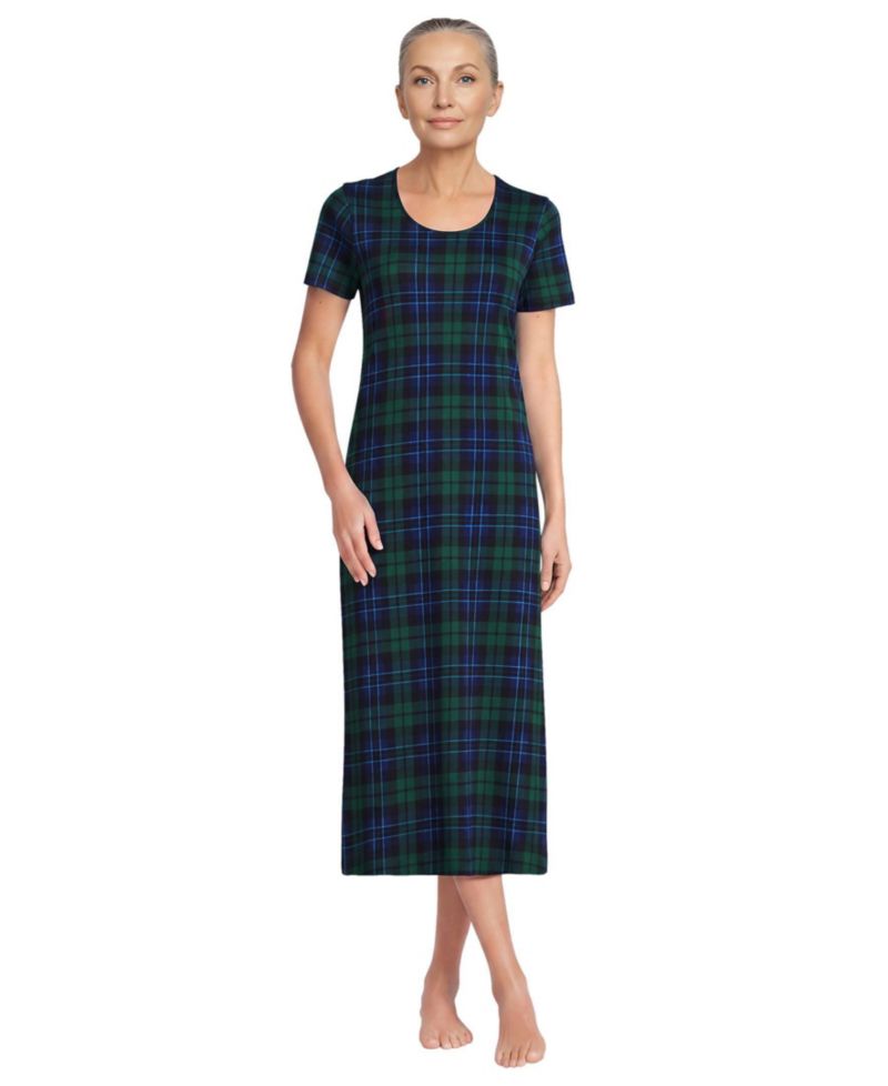 Women's Cotton Short Sleeve Midcalf Nightgown