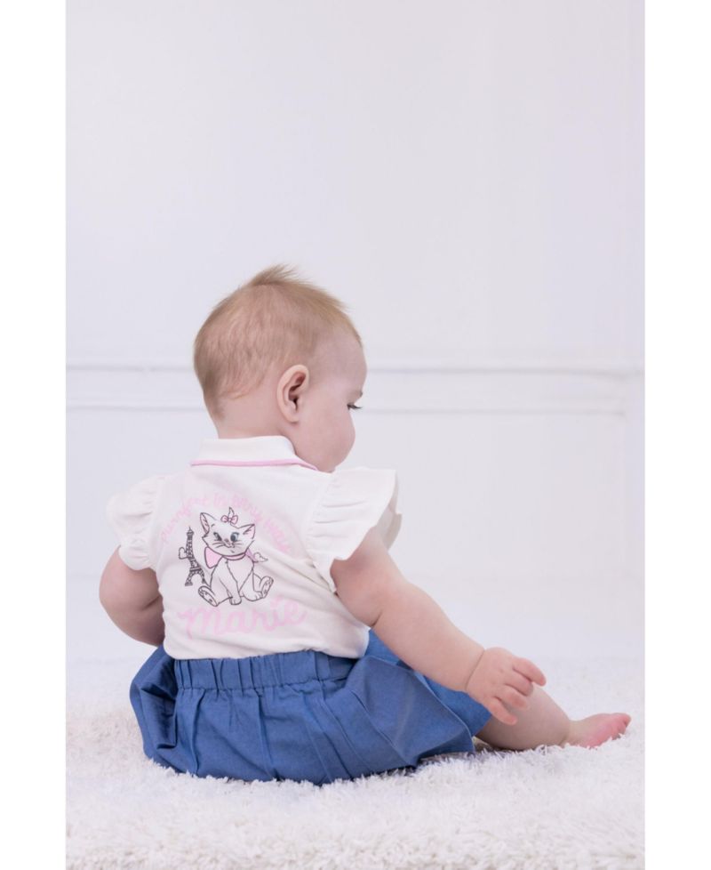 Marie Baby Girls' ( new born to 24 M ) BambiP leated 2-Piece Bodysuit and Skirt Set
