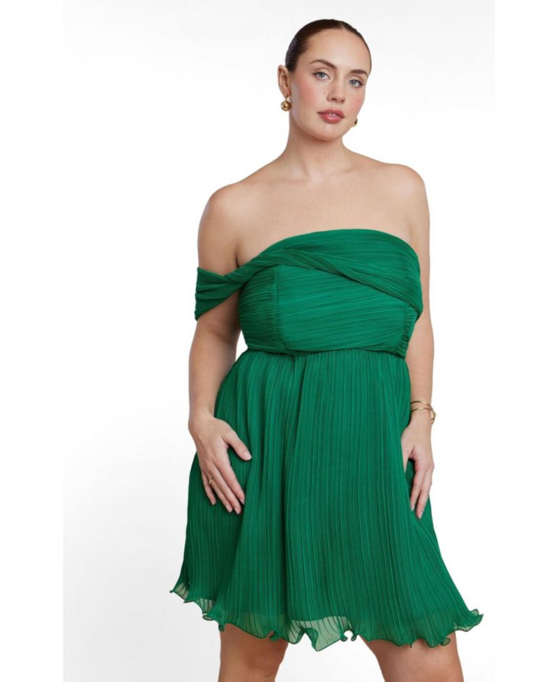 Women's Strapless Mini Dress with Overlay