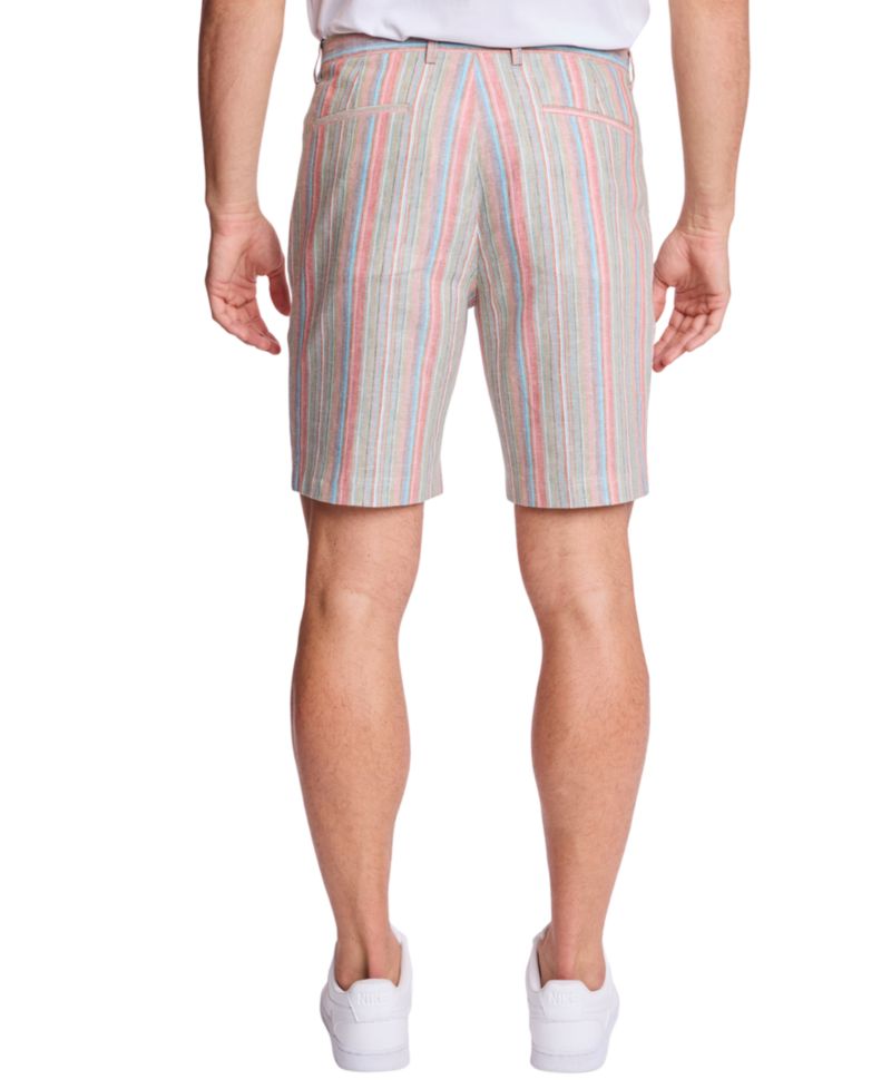 Men's Striped Slim-Fit Shorts