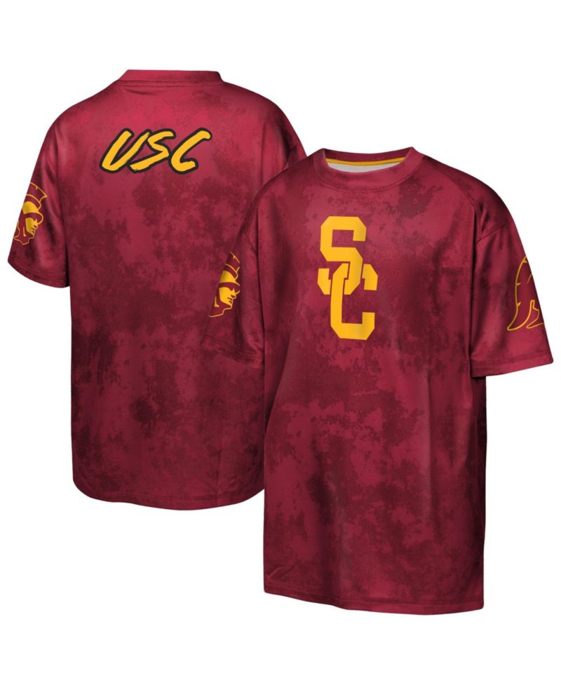 Big Boys and Girls Cardinal USC Trojans Off-Side Sublimated T-Shirt