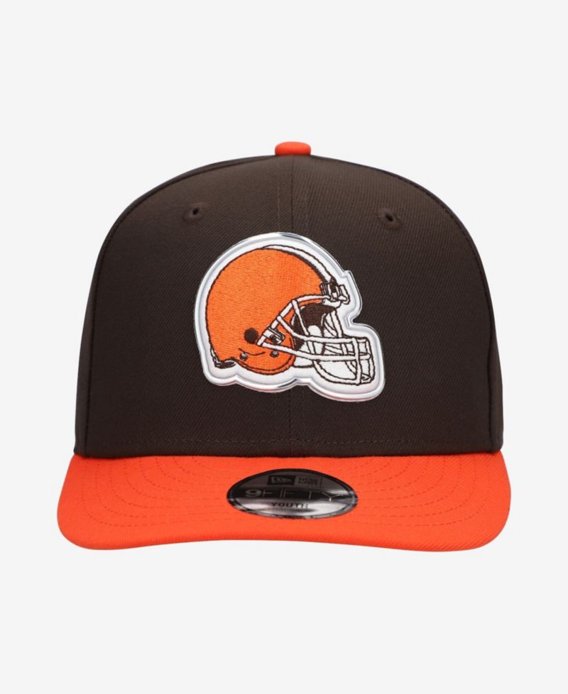 Big Boys and Girls Brown/Orange Cleveland Browns 2026 NFL Draft Pre-Curved 9FIFTY Snapback Hat