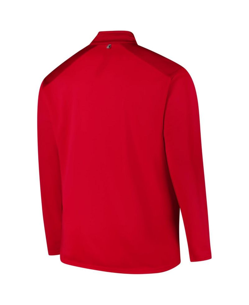 Men's Scarlet Ohio State Buckeyes Big & Tall Defender Quarter-Zip Top